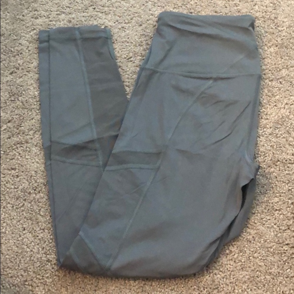 Grey Victoria sport mesh panel leggings
